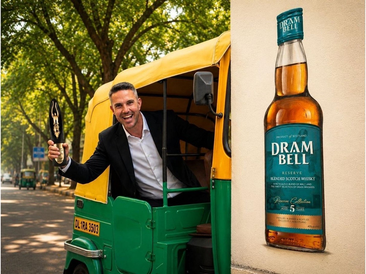 Kevin Pietersen with Dram Bell whisky